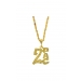 2PAC GOLD-TONE PENDANT NECKLACE, HIP-HOP STYLE