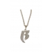 Letter B Silver Pendant Necklace 