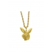 Playboy Gold Pendant Necklace