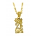 2Pac Don't Judge Me Gold & Gem Pendant Necklace