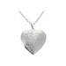 SILVER HEART LOCKET NECKLACE