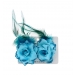 Blue Flower & Feather Hair Clip 2pk