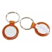 ROUND ORANGE PLASTIC KEYRING