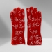 ELEGANT RED VINE SCROLL OVEN GLOVES LARGE