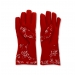 Small Red Vine Scroll Oven Gloves