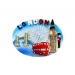 London Attractions Oval Fridge Magnet