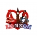 London Attractions Red Heart Fridge Magnet