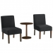 PAOLA BISTRO BLACK SET 2 CHAIR & SIDE TABLE