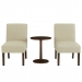 PAOLA BISTRO CREAM SET 2 CHAIR & SIDE TABLE