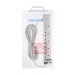 5M EXTENSION LEAD 6 WAY WHITE