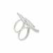 Silver 2 Finger Ring Letter-B