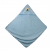 Embroidered Baby Bath Snuggle Towel With Hood Blue
