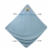 Embroidered Blue Cotton Hooded Baby Snuggle Towel