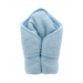 Embroidered Blue Cotton Hooded Baby Snuggle Towel