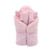 COTTON SNUGGLE BABY TOWEL WITH HOOD PINK