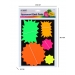 Fluorescent Flash Cards 50 Pack Asst Colours & Sizes