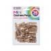 MINI CLOTHES PEGS (MIX COLOUR & NATURAL 35 PC
