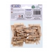 Mini Clothes Pegs (Mix Colour & Natural)  35 pc