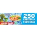 250 LARGE FREEZER & FOOD BAGS