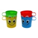 Smiley Cups With Handles 4 Pack