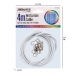 Curtain Wire 4M With 16 Hooks & Eye Fitting  