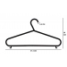 Plastic Cloth Hanger Black 10 pc