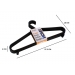 Plastic Cloth Hanger Black 10 pcs