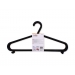 Plastic Cloth Hanger Black 10 pcs
