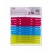 24 Colourful Plastic Clothes Pegs