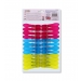 Colourful Jumbo Plastic Clothes Pegs 24 Pack