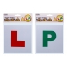 RYSONS SUPER STRONG CAR MAGNETIC LEARNER PLATES 2 PC RED L-GREEN P