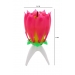 Musical Sparkling Candle Unfolding Petals
