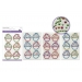 3D GEM CUPCAKE STICKERS 6PC