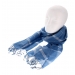 Silver Blue Tartan Scarf