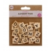 WOODEN ALPHABET LETTER TILES, 30 PACK