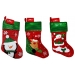 CHRISTMAS CRAFT STOCKING SNOWFLAKE GREEN RED 3 DESIGNS