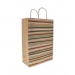 Multi-coloured Stripe Gift Bag - Natural