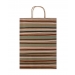 Multi-coloured Stripe Gift Bag - Natural