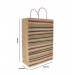 Multi-coloured Stripe Gift Bag - Natural