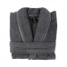 Velour Signature Bathrobe Grey