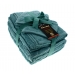 Satin Towel Set Aqua 6pcs- 2 Bath/Hand/Face