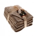 Satin Towel Set Beige 6pcs- 2 Bath/Hand/Face