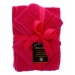 SATIN TOWEL SET FUCHSIA 2 BATH,2 HAND,2 FACE 6 PC