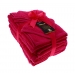 Satin Towel Set Fuchsia 6pcs- 2 Bath/Hand/Face