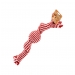 Red Chevron Rope Toy With Frayed Ends