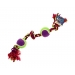 Wholesale 2-ball Braided Tri Knot Rope Toy - Bright Colours