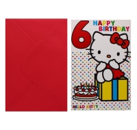 HELLO KITTY BIRTHDAY CARD AGE 6