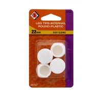 Chair Leg Tips Internal Round Plastic 22mm