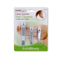 HEALTH & BEAUTY NAIL CLIPPERS 3 PACK