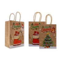 Festive Merry Christmas Gift Paper Bag